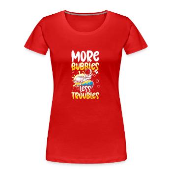 Bubble Tea Getränk Taiwan - Frauen Premium Bio T-Shirt - Rot - Vorne - Mia (176cm)