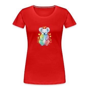 Colorful koala - Women's Premium Organic T-Shirt - red - Front - Mia (176cm)