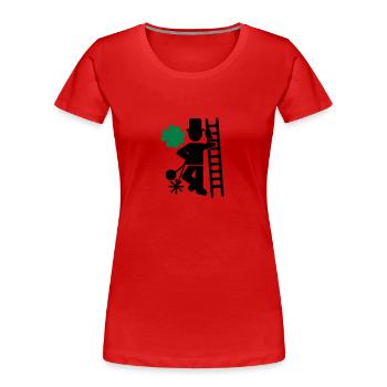 Schornsteinfeger - Frauen Premium Bio T-Shirt - Rot - Vorne - Mia (176cm)