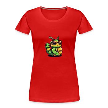Ver Cool Animal - T-shirt bio Premium Femme - rouge - Devant - Mia (176cm)
