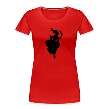 dame Vintage - T-shirt bio Premium Femme - rouge - Devant - Mia (176cm)