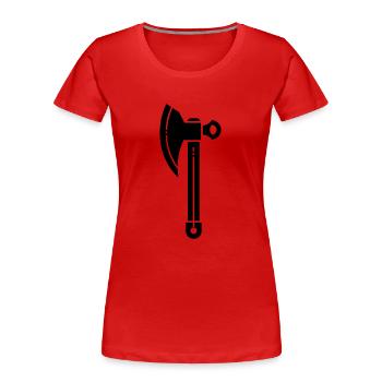 Axt - Frauen Premium Bio T-Shirt - Rot - Vorne - Mia (176cm)