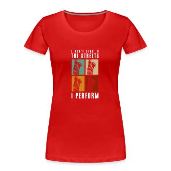 Musicien Art Créatif - T-shirt bio Premium Femme - rouge - Devant - Mia (176cm)