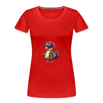 Truthan Vacances BD - T-shirt bio Premium Femme - rouge - Devant - Mia (176cm)