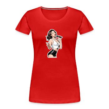 K-Pop Idol Pop Star Singer Dancer Sexy Girl - Women's Premium Organic T-Shirt - red - Front - Mia (176cm)