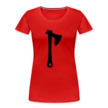 Axt - Frauen Premium Bio T-Shirt - Rot - Vorne - Mia (176cm)