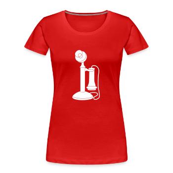 Vieux_téléphone_vt8 - T-shirt bio Premium Femme - rouge - Devant - Mia (176cm)