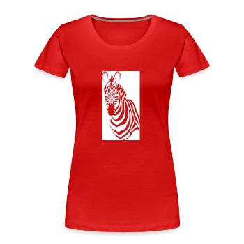 Zebra | Wildlife | Zoo | Africa - Women's Premium Organic T-Shirt - red - Front - Mia (176cm)