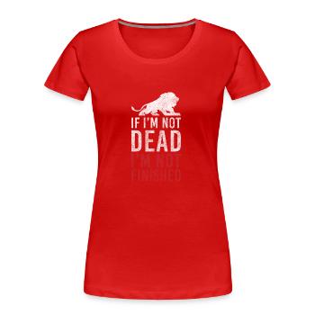 König Safari Rudel - Frauen Premium Bio T-Shirt - Rot - Vorne - Mia (176cm)
