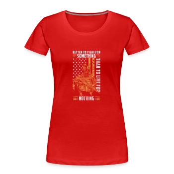 Krieg Land Dog Tag Amerika - Frauen Premium Bio T-Shirt - Rot - Vorne - Mia (176cm)