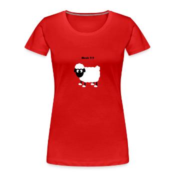 mouton - T-shirt bio Premium Femme - rouge - Devant - Mia (176cm)