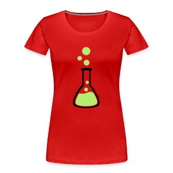 Reagenzglas - Frauen Premium Bio T-Shirt - Rot - Vorne - Mia (176cm)