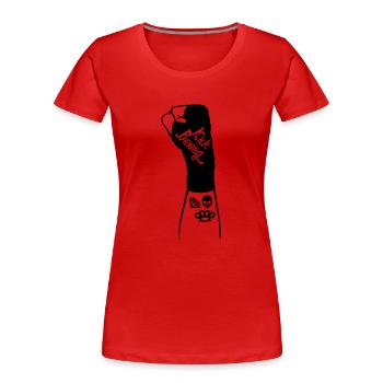 Kickboxen - Frauen Premium Bio T-Shirt - Rot - Vorne - Mia (176cm)