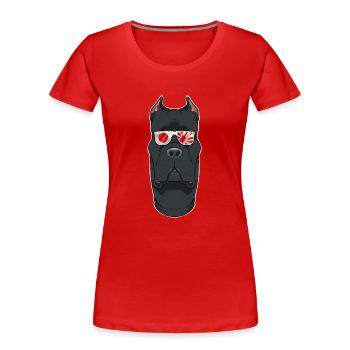 Lunettes de Soleil Cane Corso Japon I Drapeau Japonais - T-shirt bio Premium Femme - rouge - Devant - Mia (176cm)