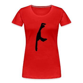 Sylt - Frauen Premium Bio T-Shirt - Rot - Vorne - Mia (176cm)