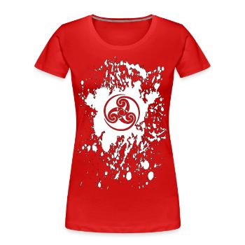 bretagne - breizh triskel 16 - T-shirt bio Premium Femme - rouge - Devant - Mia (176cm)