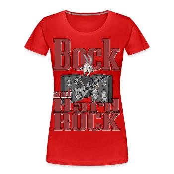 Bock auf Hardrock - Frauen Premium Bio T-Shirt - Rot - Vorne - Mia (176cm)