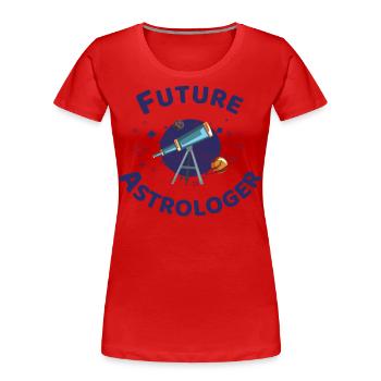 Future Astrologer - Frauen Premium Bio T-Shirt - Rot - Vorne - Mia (176cm)