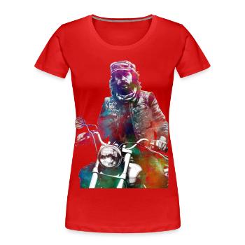 Motor racing #motor #sport - Women's Premium Organic T-Shirt - red - Front - Mia (176cm)
