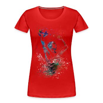 Wasserball Sport #sport #waterpolo - Frauen Premium Bio T-Shirt - Rot - Vorne - Mia (176cm)