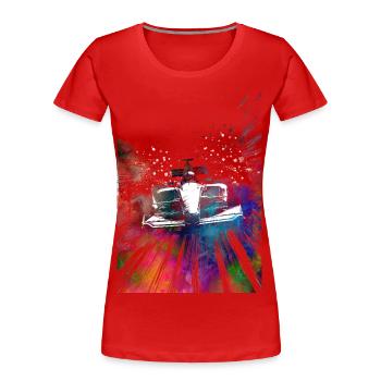 Autorennen #racing #sport - Frauen Premium Bio T-Shirt - Rot - Vorne - Mia (176cm)