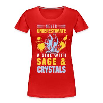 Witchcraft - Women's Premium Organic T-Shirt - red - Front - Mia (176cm)