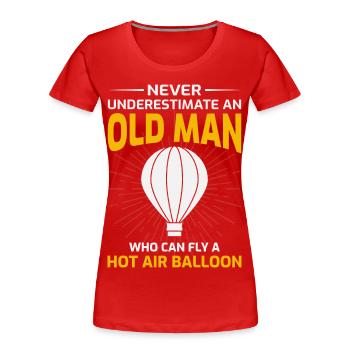 Montgolfière Montgolfière Montgolfière - T-shirt bio Premium Femme - rouge - Devant - Mia (176cm)