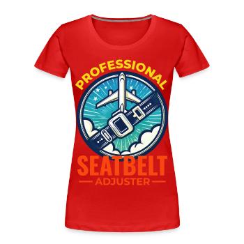 Flugbegleiter Flugbegleiter Flugbegleiterin Flugbegleiterin - Frauen Premium Bio T-Shirt - Rot - Vorne - Mia (176cm)
