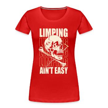 Rétablissez-vous Pied cassé Os cassé - T-shirt bio Premium Femme - rouge - Devant - Mia (176cm)