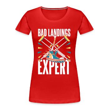 Rétablissez-vous Pied cassé Os cassé - T-shirt bio Premium Femme - rouge - Devant - Mia (176cm)