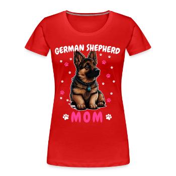 Berger Allemand Malinois - T-shirt bio Premium Femme - rouge - Devant - Mia (176cm)