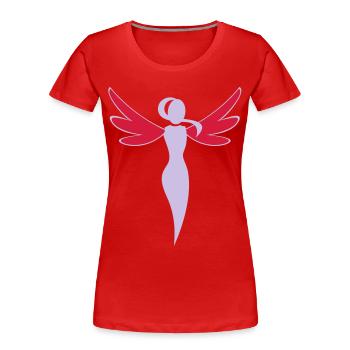 fee - Frauen Premium Bio T-Shirt - Rot - Vorne - Mia (176cm)