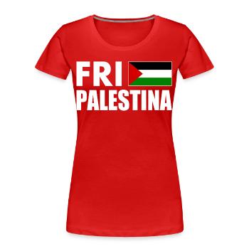 Fri palestina - Frauen Premium Bio T-Shirt - Rot - Vorne - Mia (176cm)