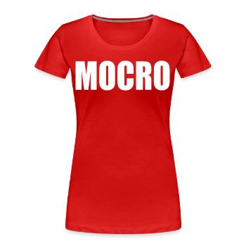 Mocro - Frauen Premium Bio T-Shirt - Rot - Vorne - Mia (176cm)