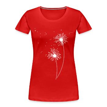 Pusteblume - T-shirt bio Premium Femme - rouge - Devant - Mia (176cm)