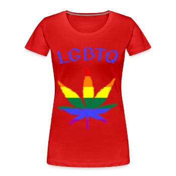 Lgbtq LGBTQ lgbtq - Frauen Premium Bio T-Shirt - Rot - Vorne - Mia (176cm)
