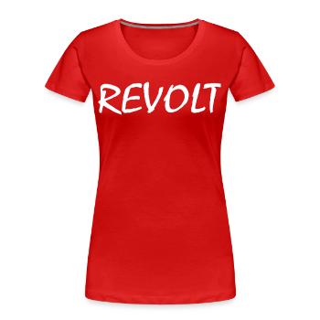 Revolt - Frauen Premium Bio T-Shirt - Rot - Vorne - Mia (176cm)