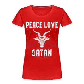 Satan - Women's Premium Organic T-Shirt - red - Front - Mia (176cm)
