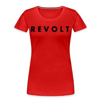 Revolt - Frauen Premium Bio T-Shirt - Rot - Vorne - Mia (176cm)