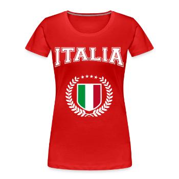 Italia - Frauen Premium Bio T-Shirt - Rot - Vorne - Mia (176cm)