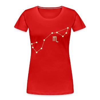 Sternbild Skorpion Sternzeichen - Frauen Premium Bio T-Shirt - Rot - Vorne - Mia (176cm)