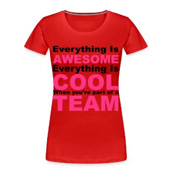 Awesome - Frauen Premium Bio T-Shirt - Rot - Vorne - Mia (176cm)