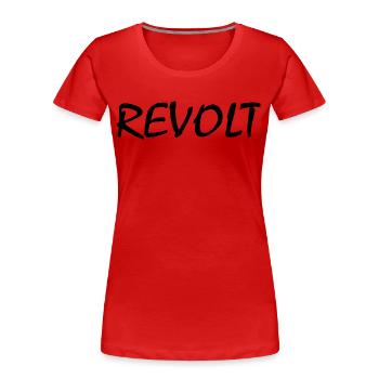 Revolt - Frauen Premium Bio T-Shirt - Rot - Vorne - Mia (176cm)