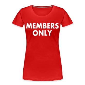 Members only - T-shirt bio Premium Femme - rouge - Devant - Mia (176cm)