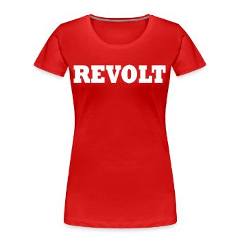 Revolt - Frauen Premium Bio T-Shirt - Rot - Vorne - Mia (176cm)