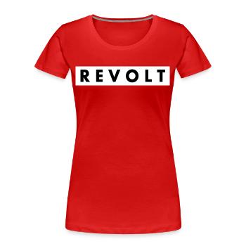 Revolt - Frauen Premium Bio T-Shirt - Rot - Vorne - Mia (176cm)