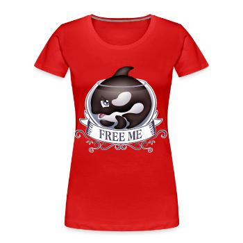 Free me - T-shirt bio Premium Femme - rouge - Devant - Mia (176cm)