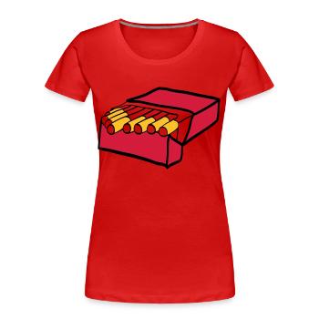 Zigaretten - Frauen Premium Bio T-Shirt - Rot - Vorne - Mia (176cm)