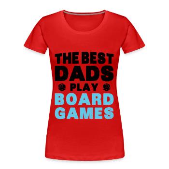 Meilleurs Pères Jouent Jeux de Plateau Cadeau - T-shirt bio Premium Femme - rouge - Devant - Mia (176cm)