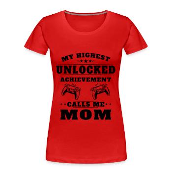 My highest accomplishment calls me mom - Women's Premium Organic T-Shirt - red - Front - Mia (176cm)
